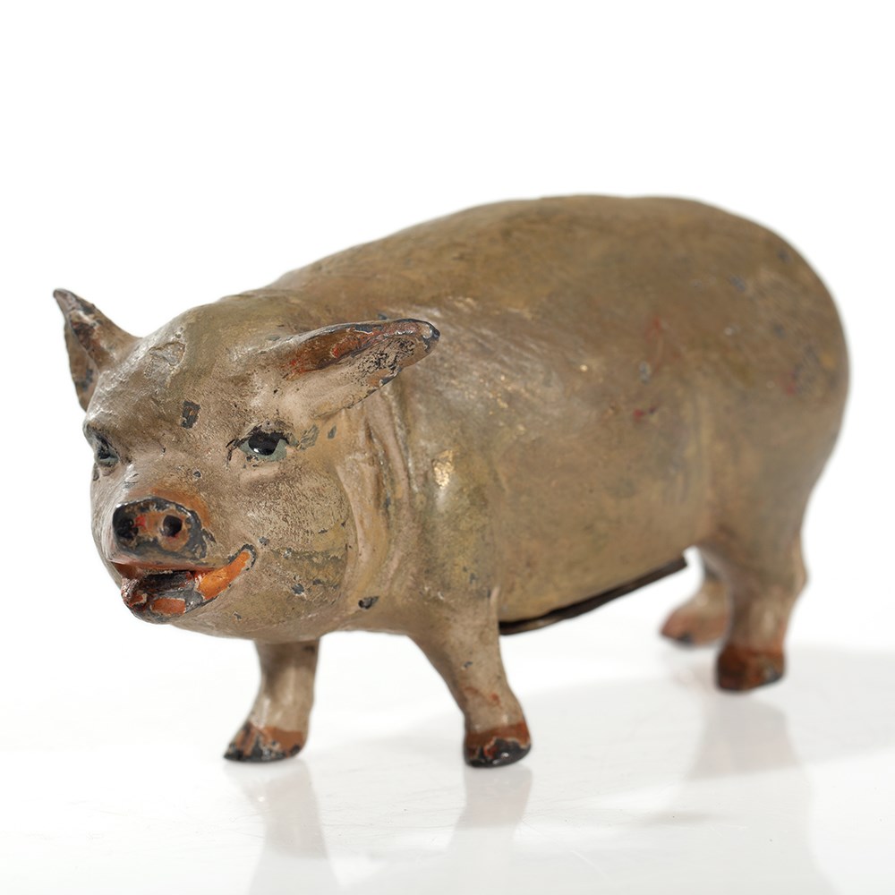 Antique piggy bank, Germany, around 1900 Die-cast zinc, hand colouredGermany, around 1900Beautiful - Image 8 of 8