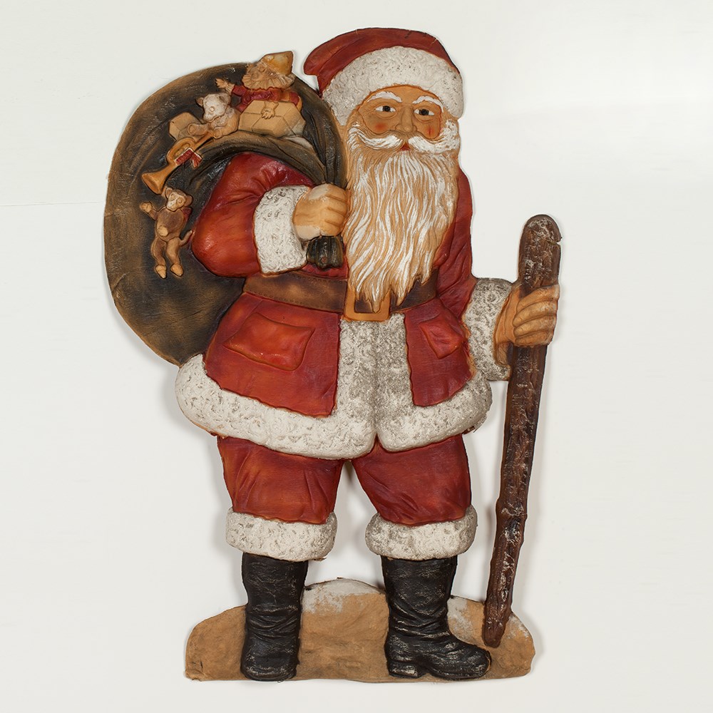 Decorative Father Christmas, Papier-mâché, Germany, around 1900 Die cut, embossed and hand-painted - Image 7 of 7