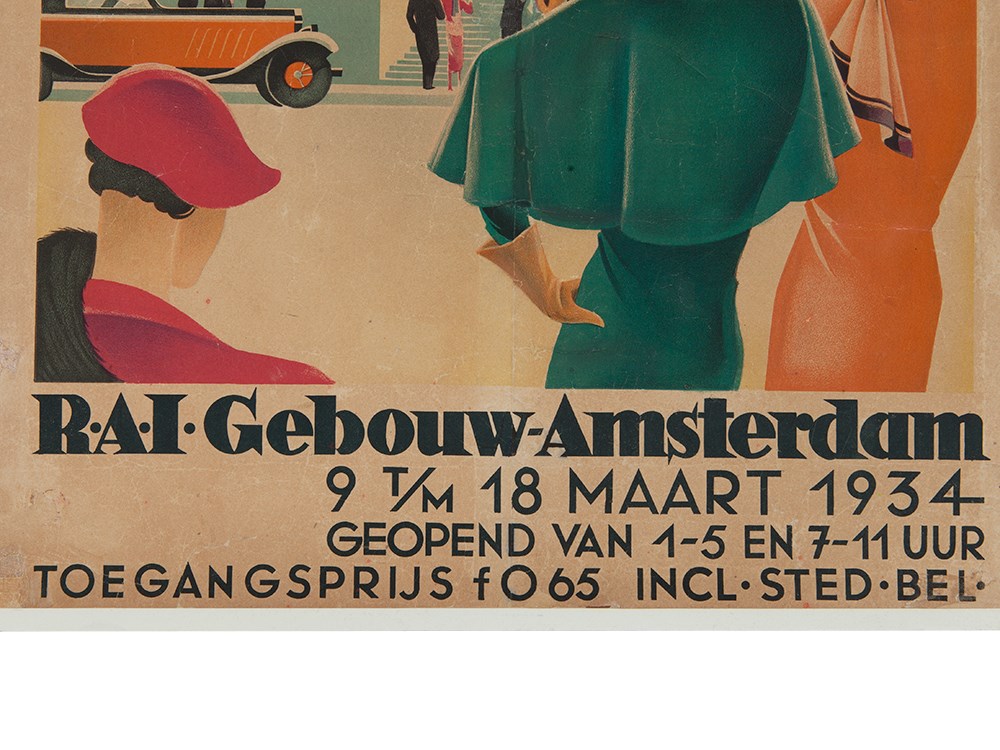 B. Fischer, Advertising Poster, “43e Beurs van de Dameskroniek" Colour lithography on - Image 4 of 7