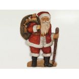 Decorative Father Christmas, Papier-mâché, Germany, around 1900 Die cut, embossed and hand-painted