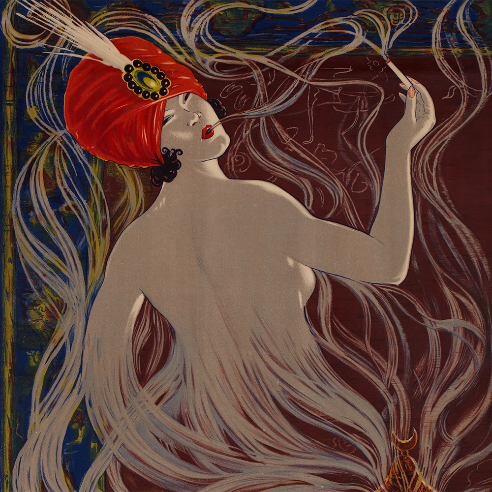 Advertising poster for "Cigarettes Sapphire", Stephano, ca 1925 France, circa 1925Lithography on - Image 6 of 6