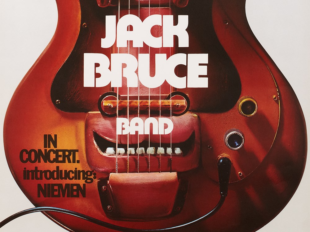 Funky concert poster “Jack Bruce Band” by Guenther Kieser, 1977 Germany, around 1977Offset print - Image 5 of 7