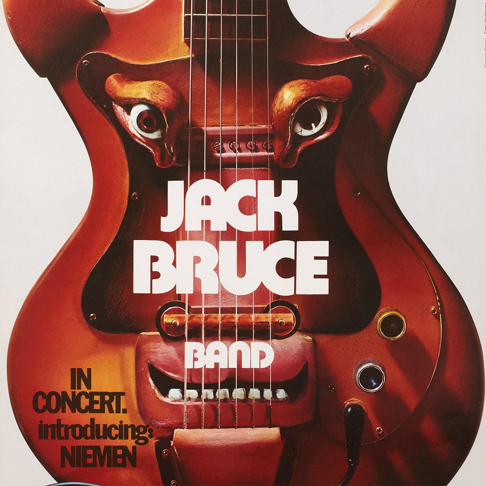 Funky concert poster “Jack Bruce Band” by Guenther Kieser, 1977 Germany, around 1977Offset print - Image 7 of 7