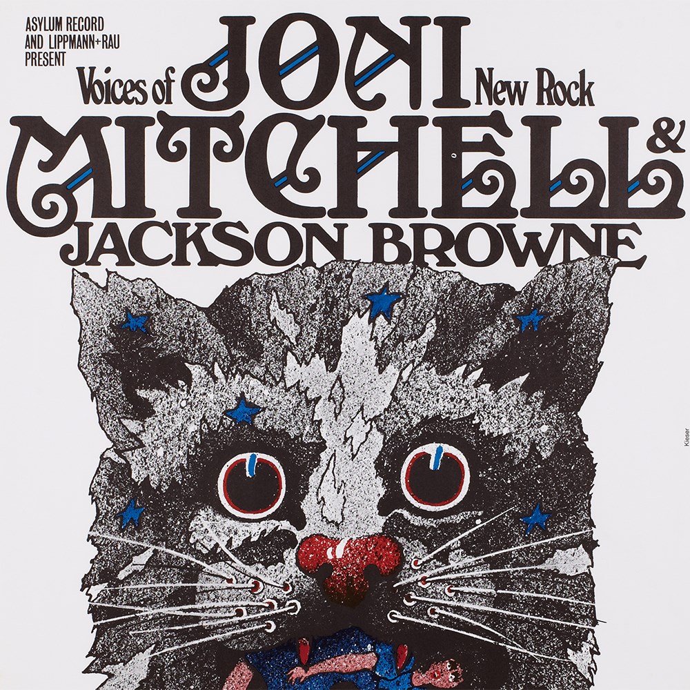 Great concert poster “Joni Mitchell“ by Guenther Kieser, 1972Germany, around 1972Offset print on - Image 7 of 7