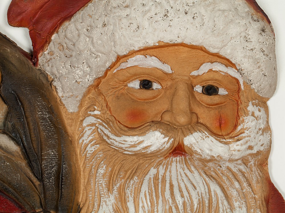 Decorative Father Christmas, Papier-mâché, Germany, around 1900 Die cut, embossed and hand-painted - Image 2 of 7