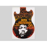 Jimi Hendrix Concert and Film Poster, Guenther Kieser, c. 1971 Offset print on paper Germany, around