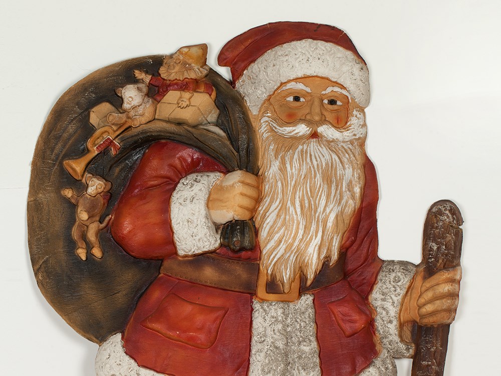 Decorative Father Christmas, Papier-mâché, Germany, around 1900 Die cut, embossed and hand-painted - Image 5 of 7