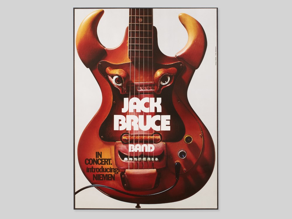 Funky concert poster “Jack Bruce Band” by Guenther Kieser, 1977 Germany, around 1977Offset print