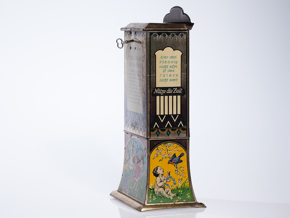 Large Hartwig & Vogel savings bank vending machine “Flora” 1910Hartwig & Vogel savings bank - Image 7 of 9