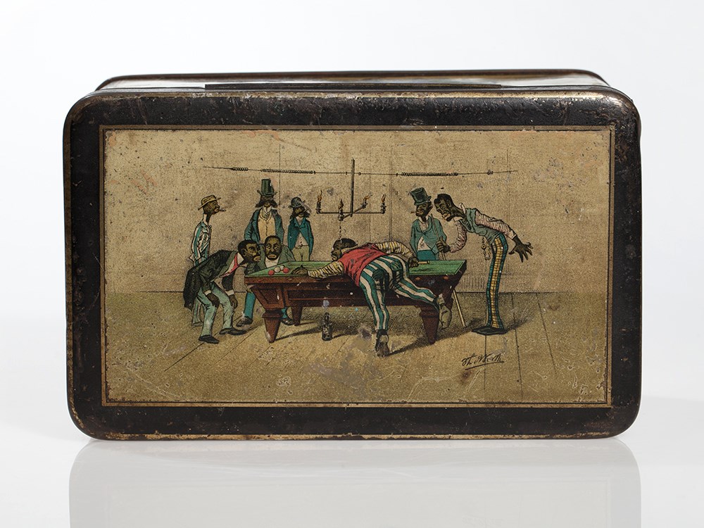 Black Americana Tin Box for Little Folk Pudding, Holland, 1920s Lithographed tinHolland, around - Image 2 of 9