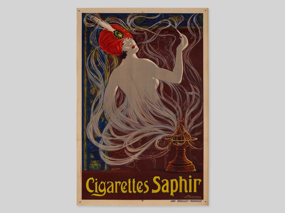 Advertising poster for "Cigarettes Sapphire", Stephano, ca 1925 France, circa 1925Lithography on - Image 2 of 6