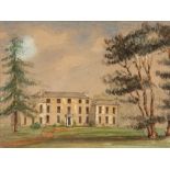 Small watercolor ‘Land House’, Germany, 19th Century Watercolor and opaque white on paperGermany,