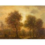 Oil Painting “Autumn Day”, Rolf Hank, 20th Century Oil on woodGermany, 20th CenturyRolf Hank (born