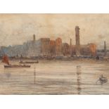 W. W. Jackson Watercolour ‘At the Docks’, England, 1909 Watercolour on paperEngland, 1909Signed