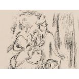 Lithograph “On the Street”, Max Unold, early 20th Century Lithograph on paperGermany, early 20th