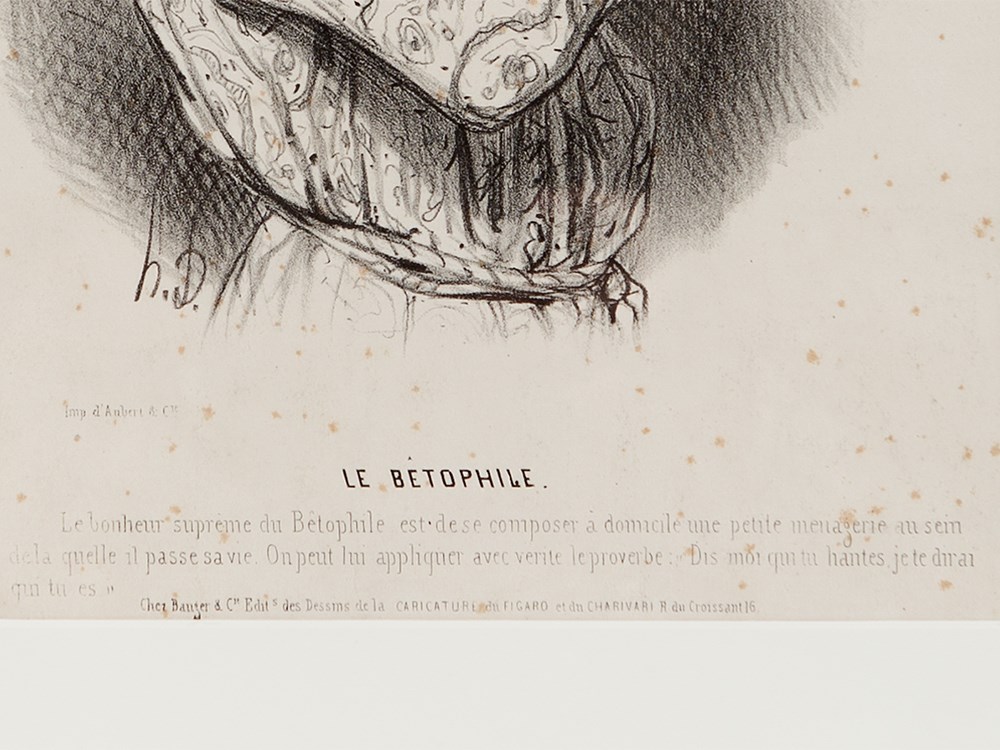 Honoré Daumier, Monomanes – Le Betophile, Lithograph, 1840 Lithograph on paperFrance, 1840Honoré - Image 5 of 7
