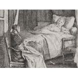 Etching “Sick Bed Visit” by Jean-Claude R. de Saint-Non, 1758 Etching on paperFrance, 1758Jean-