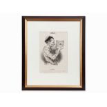 Honoré Daumier, Monomanes – Le Betophile, Lithograph, 1840 Lithograph on paperFrance, 1840Honoré