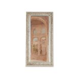 Decorative Watercoloured Print ‘Alhambra’, Spain, around 1910 Watercoloured print on paper,