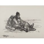 Lithograph “Serbia’s Suffering”, T. A. Steinlen, 1916Lithograph on paperFrance, 1916Théophile-