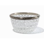 Fabergé, Crystal Bowl with Silver Mounting, Moscow, 20th C. Colorless lead crystal, silverMoscow,