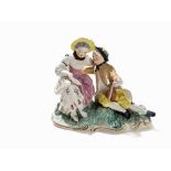 Frankenthal, Music Playing Couple, Porcelain, 1778 Porcelain, polychrome painting, parcel-