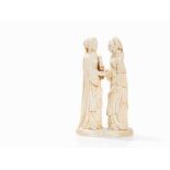 Visitation, Carved Ivory Double Figure, Germany, 19th Century Ivory, carvedPresumably Germany,