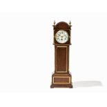 A Charming Mahogany Miniature Longcase Clock, c. 1900 Mahogany, brass, glass, metalpres. France or