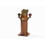 Henry Browne & Son, 'Sestrel' Compass Binnacle, England, 20th C Brass, mahogany wood, iron, cast and