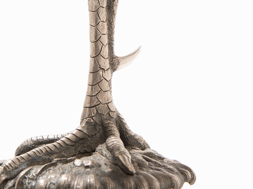 Berndorf, Chalice on Chicken Foot, Austria, 1874 Silvered MetalAustria, araund 1874Berndorfer - Image 9 of 11