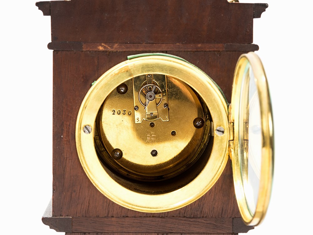 A Charming Mahogany Miniature Longcase Clock, c. 1900 Mahogany, brass, glass, metalpres. France or - Image 2 of 10