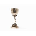 Berndorf, Chalice on Chicken Foot, Austria, 1874 Silvered MetalAustria, araund 1874Berndorfer