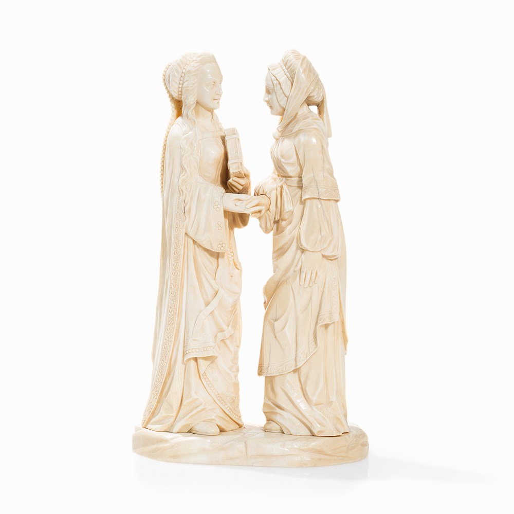 Visitation, Carved Ivory Double Figure, Germany, 19th Century Ivory, carvedPresumably Germany, - Image 11 of 11