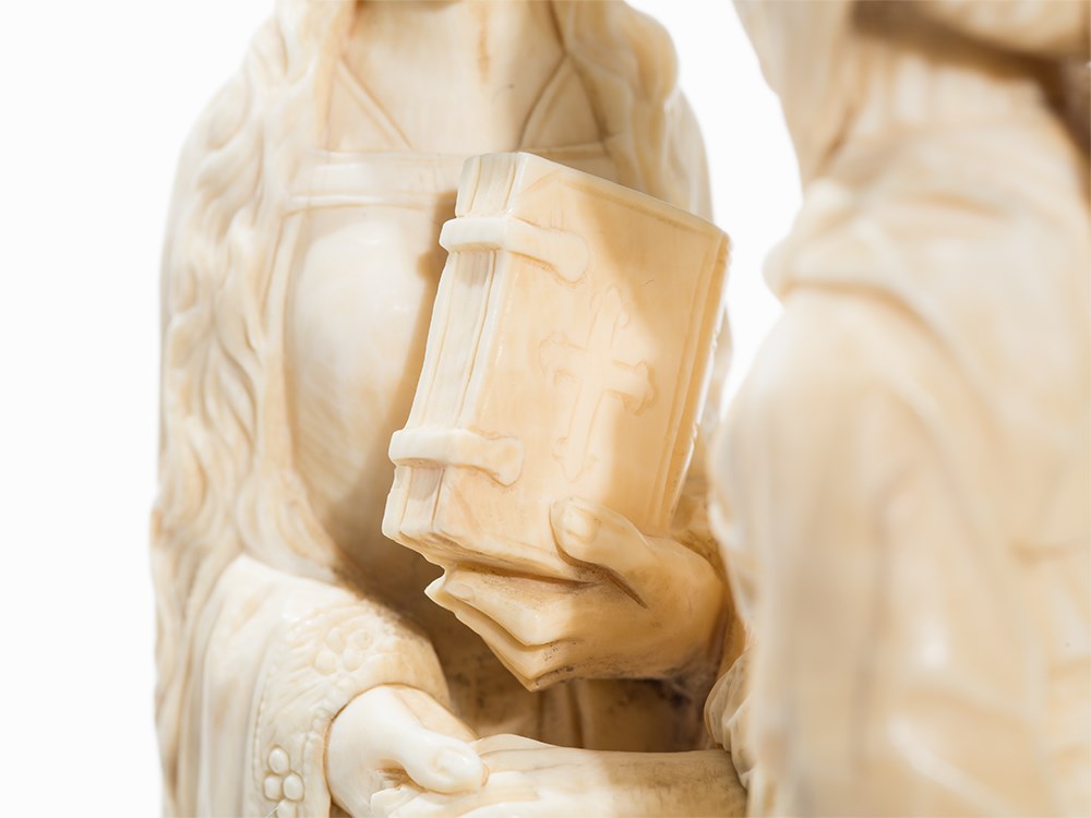 Visitation, Carved Ivory Double Figure, Germany, 19th Century Ivory, carvedPresumably Germany, - Image 7 of 11