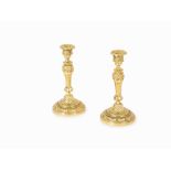 Pair of Neo-Classical Candlesticks, France, Early 19th C. Gilded bronzeFrance, early 19th