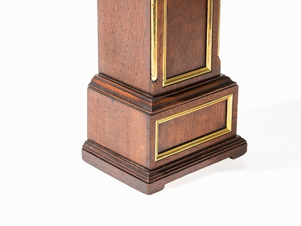 A Charming Mahogany Miniature Longcase Clock, c. 1900 Mahogany, brass, glass, metalpres. France or - Image 8 of 10