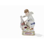 Meissen, Motto Child 'Je découvre tout.', Porcelain, c. 1880Porcelain, polychrome overglaze