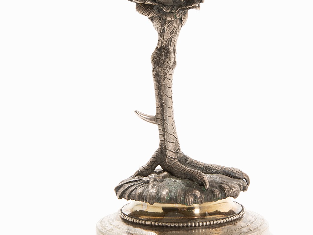 Berndorf, Chalice on Chicken Foot, Austria, 1874 Silvered MetalAustria, araund 1874Berndorfer - Image 7 of 11