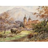 Karl Wenzel Zajicek, Watercolor, ‘Spital am Pyhrn’, c. 1910Watercolor on paper Austria, circa 1910