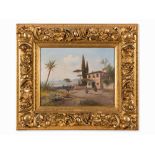 Georg Fischhof, Italian View, Painting, around 1900Oil on canvasAustria, around 1900Georg