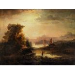 Dutch School, River Landscape With Fisher Boats, around 1900 Oil on canvas Netherlands, around