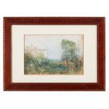 Fritz v. Ebner, attrib., Italian Landscape, c. 1900 Watercolor on paper, mounted on