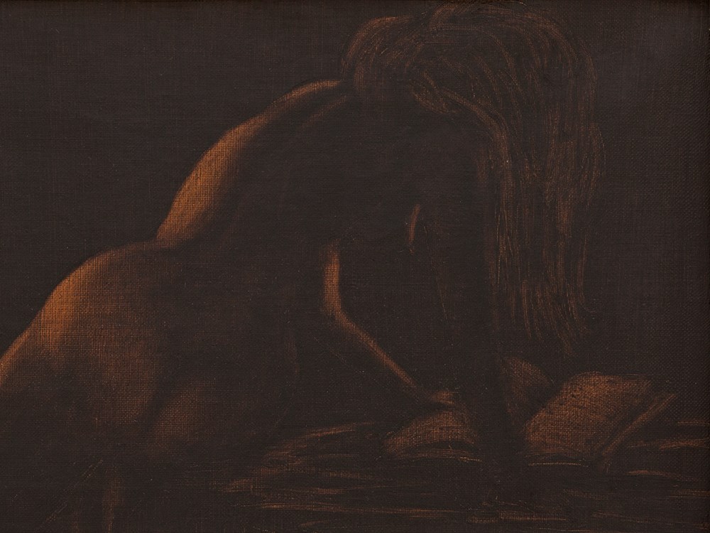 Mascetti, Oil Painting, Sensual Nude from Behind, Italy, 1971 Oil on canvas Italy, 1971 Signed and - Image 4 of 9