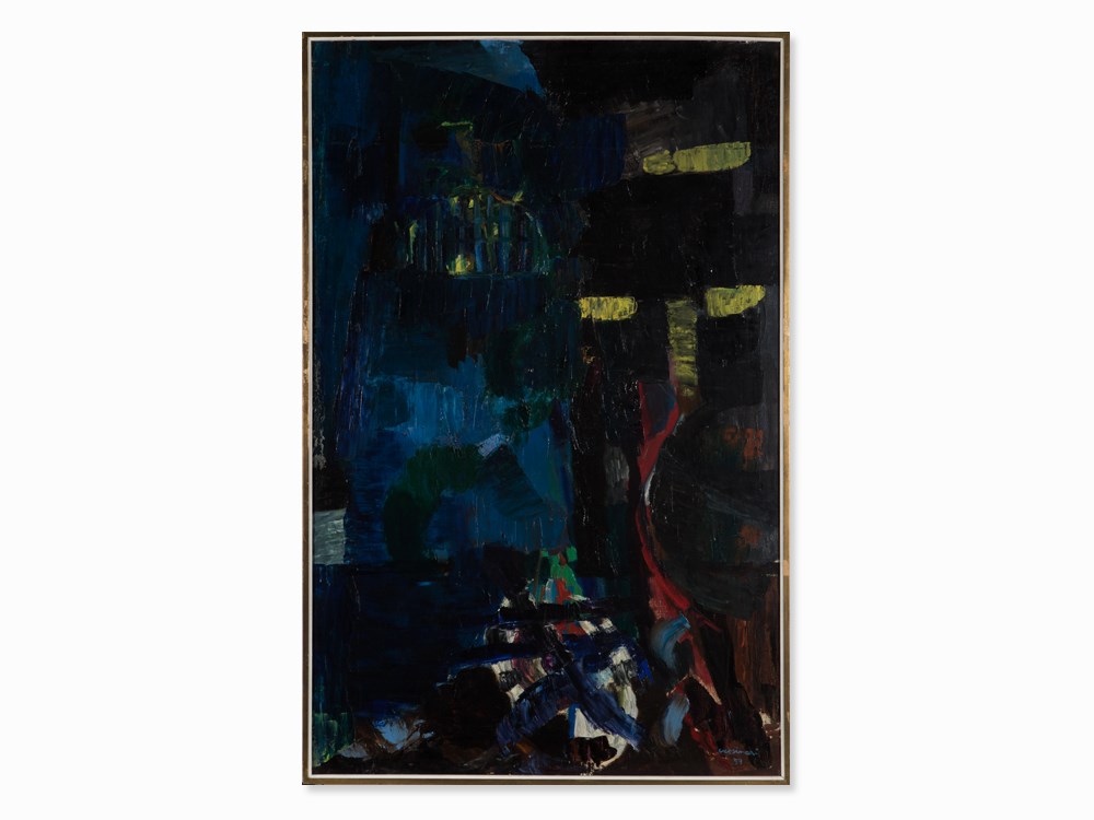 Bruno Cassinari (1912-1992), Notturno, Oil Painting, Italy, ‘59 Oil on canvasItaly, 1959Bruno