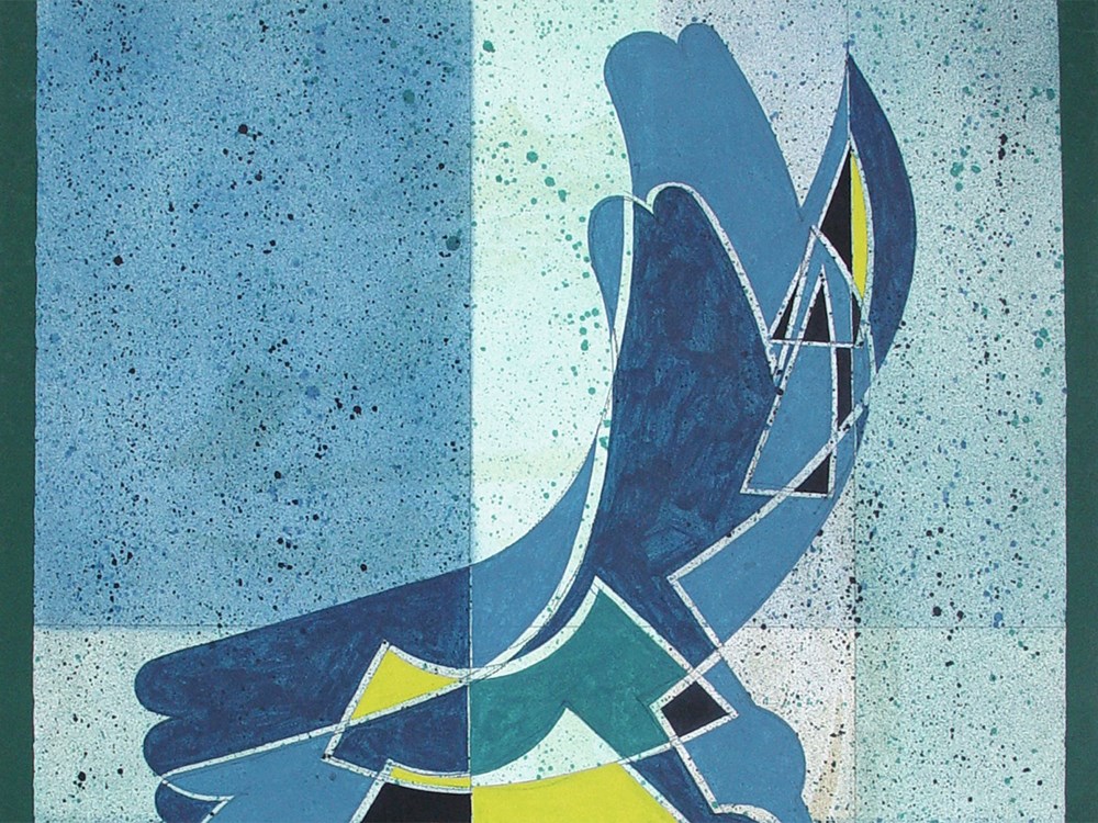 Two Abstract Compositions by Wladimir Erlebach, 1978/79Mixed technique, partly spray technique, on - Image 7 of 9