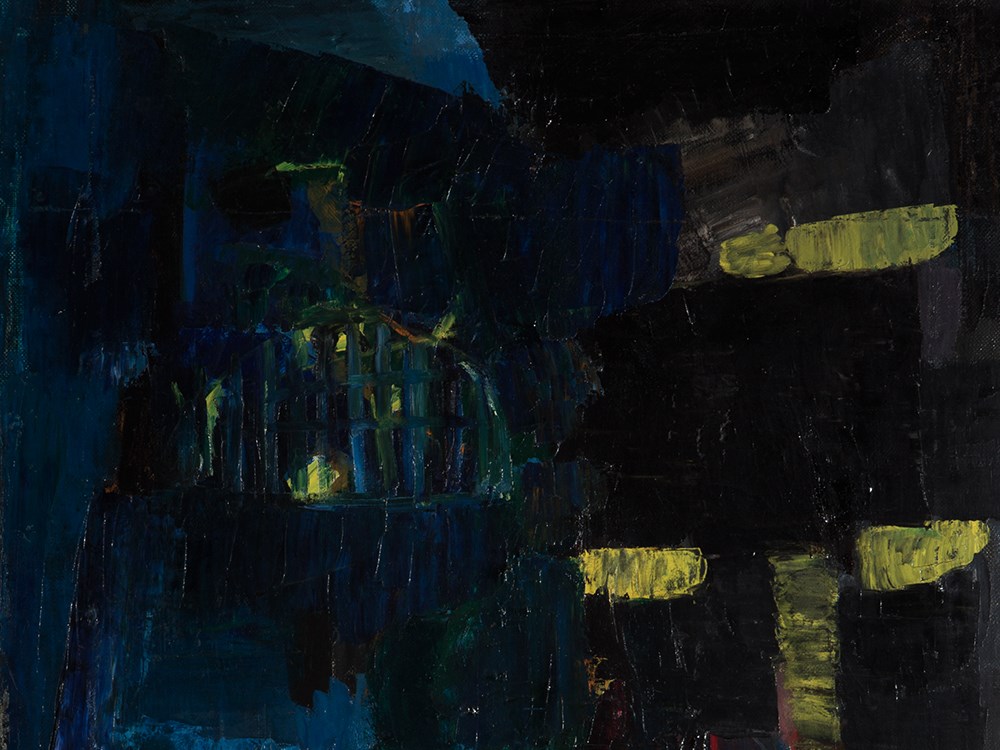Bruno Cassinari (1912-1992), Notturno, Oil Painting, Italy, ‘59 Oil on canvasItaly, 1959Bruno - Image 6 of 10