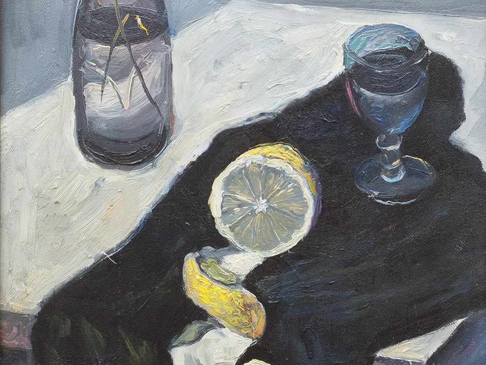 Vasilij Kirillovic Necitajlo, Still Life with Lemon, c. 1960 Oil on hardboard Russia, around 1960 - Image 2 of 7