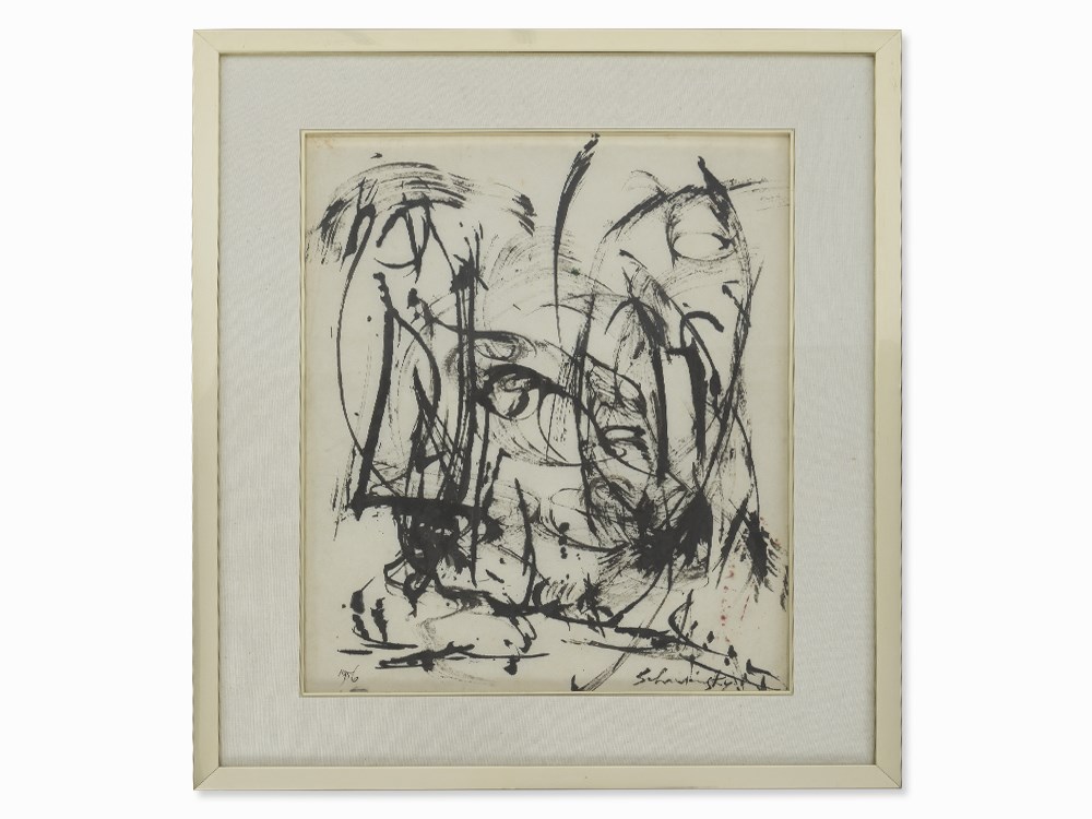 Alexander Schawinsky, Ink, Abstract Composition, USA, 1956Ink on paperUSA, 1956Xanti Alexander