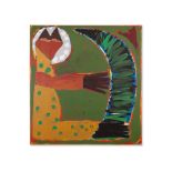 Menchu Lamas, Painting, Figure with Cornet, Spain, 1983Acrylic on canvasSpain, 1983Menchu Lamas (