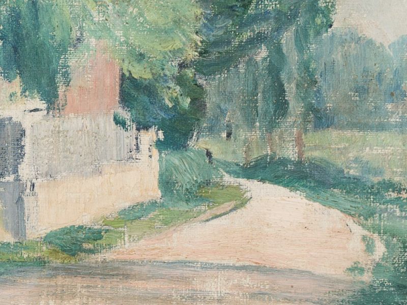 Gustave René Pierre (1875-1939), Baumlandschaft, Öl, um 1900 Öl auf LeinwandFrankreich, um - Image 7 of 10